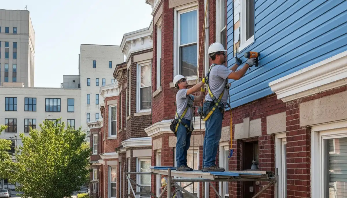 Philadelphia, PA siding contractor promoting vinyl siding installation and replacement services