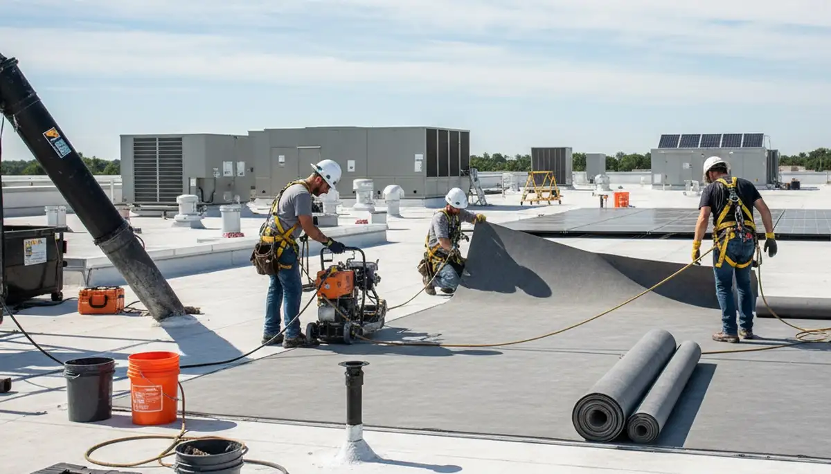 Philadelphia, PA commercial roofing by FX Remodeling & Exteriors for local business weather protection
