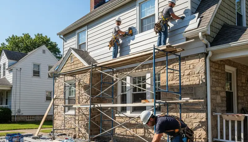 Vinyl siding installation in Philadelphia, PA for a home exterior upgrade