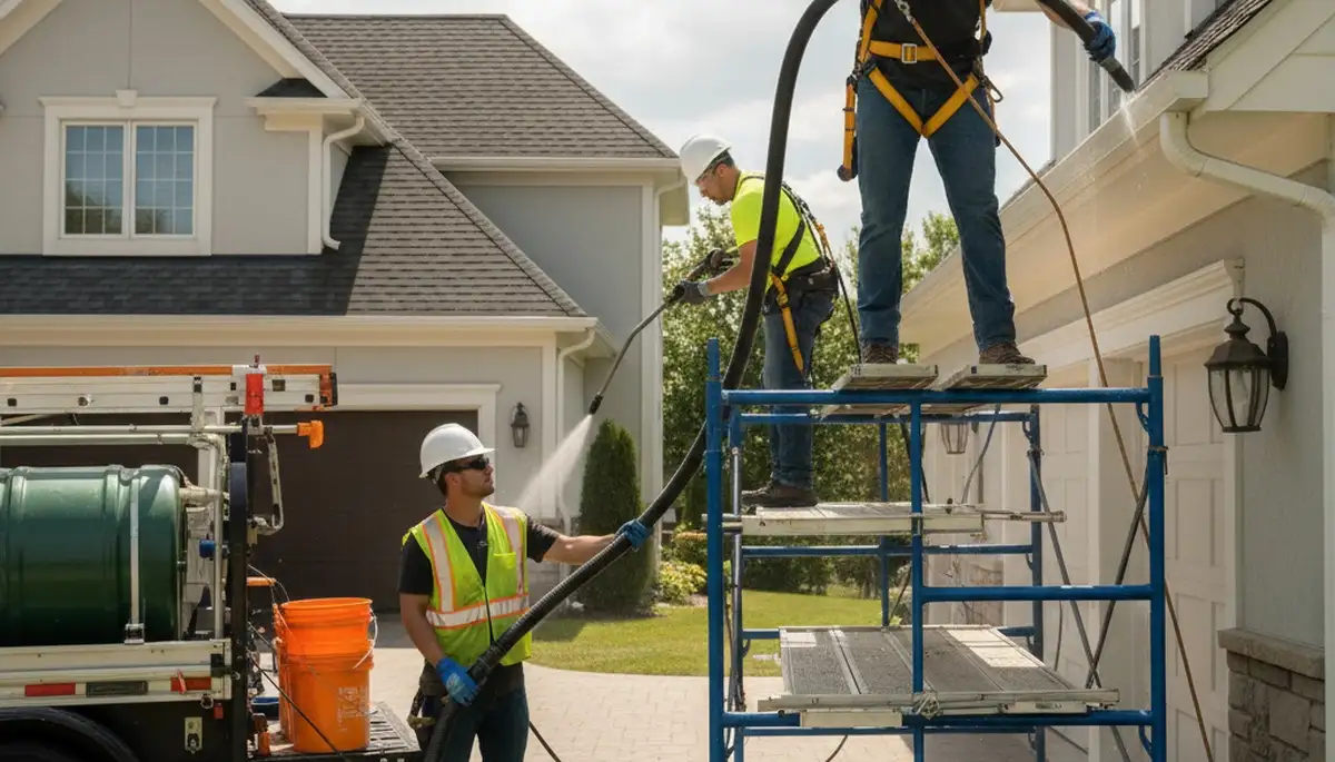 Philadelphia, PA gutter cleaning service by FX Remodeling & Exteriors protecting homes from water damage
