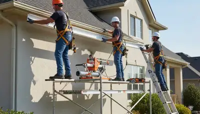 Seamless gutters installed on a Philadelphia, PA home for rain protection and exterior drainage