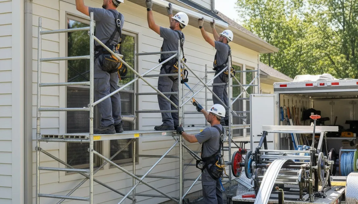 Seamless gutters installed on a Philadelphia, PA home by FX Remodeling & Exteriors