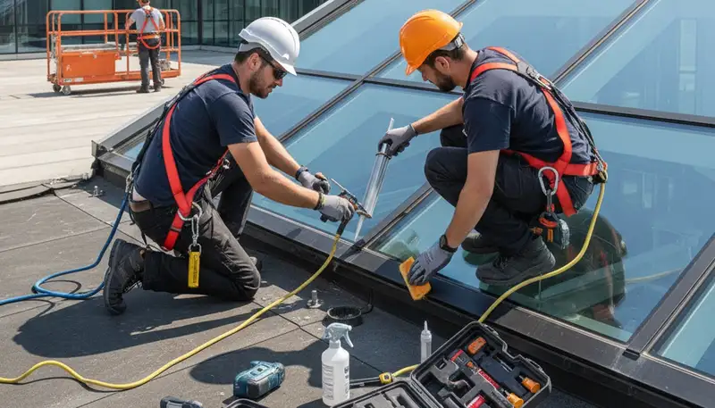 Philadelphia, PA skylight repair by FX Remodeling & Exteriors for leaks, cracked glass, and seal failure