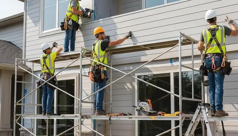Vinyl siding installation on a Philadelphia, PA home by FX Remodeling & Exteriors