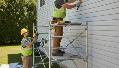 Philadelphia, PA vinyl siding repair by FX Remodeling & Exteriors on a home exterior